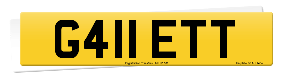 Registration number G411 ETT